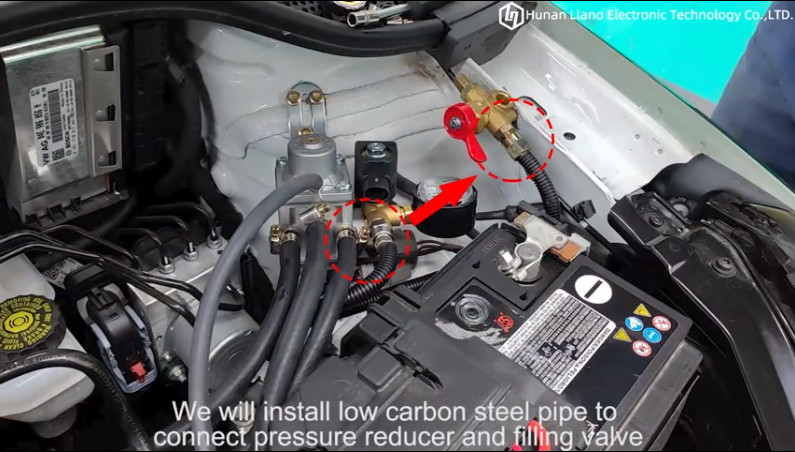 Latest company Cases about 3-4 instale la tubería de acero con poco carbono para conectar el reductor de presión y la válvula de alimentación