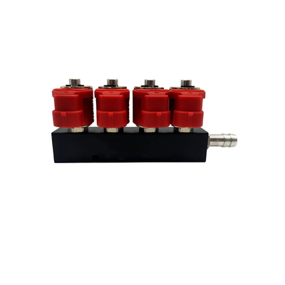 2 corrosión anti de la bobina del cilindro del ohmio 4 del LPG CNG del inyector rojo del carril para los equipos de Autogas