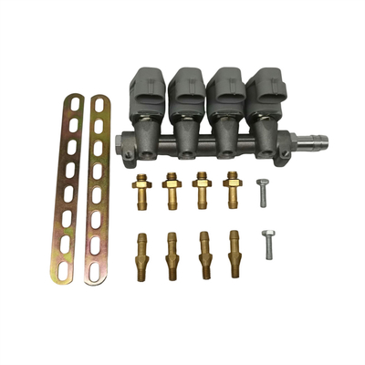 Prueba profesional de los rieles de inyección gris para vehículos de 4 tiempos de GLP/GNC con resistencia de 2 Ohm