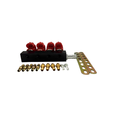 2 corrosión anti de la bobina del cilindro del ohmio 4 del LPG CNG del inyector rojo del carril para los equipos de Autogas