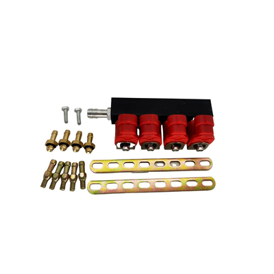 2 corrosión anti de la bobina del cilindro del ohmio 4 del LPG CNG del inyector rojo del carril para los equipos de Autogas