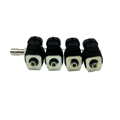 Carril multi del inyector del cilindro del LPG CNG del negro LN-LIG1 para el coche de alta velocidad de 3 ohmios