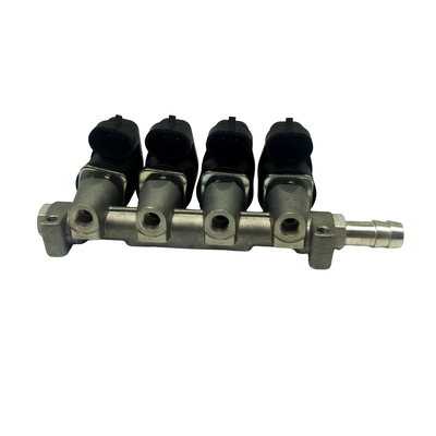 Carril multi del inyector del cilindro del LPG CNG del negro LN-LIG1 para el coche de alta velocidad de 3 ohmios