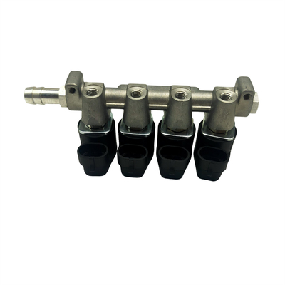 Carril multi del inyector del cilindro del LPG CNG del negro LN-LIG1 para el coche de alta velocidad de 3 ohmios