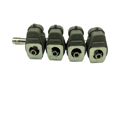 Carril del inyector del ohmio LN-LIG1 LPG CNG del gris 2 para 4 inyectores automotrices del cilindro
