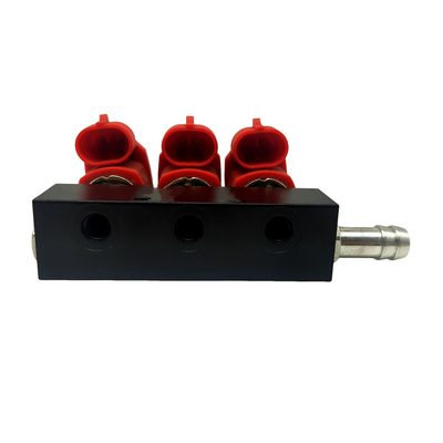 Carril del inyector de LLANO LN-VTK03 para el cilindro 3 coches del LPG CNG de 3 ohmios