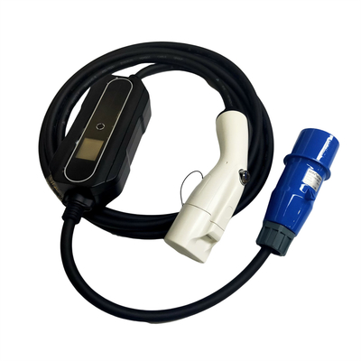 Cargador portátil estándar de GB/T20234 EV 1 fase con ECO 3 Pin Blue Charging Plug