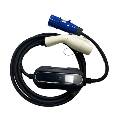 Cargador portátil estándar de GB/T20234 EV 1 fase con ECO 3 Pin Blue Charging Plug