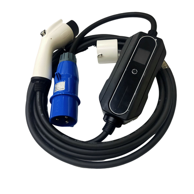 Cargador portátil estándar de GB/T20234 EV 1 fase con ECO 3 Pin Blue Charging Plug