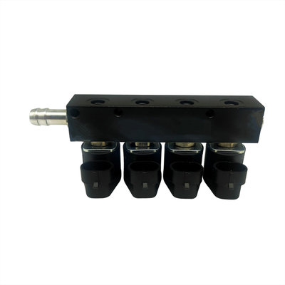 Inyector de GNC de 12 V de aleación para vehículos de 4 cilindros con resistencia de 3 Ohm probada profesionalmente