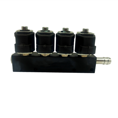 Inyector de GNC de 12 V de aleación para vehículos de 4 cilindros con resistencia de 3 Ohm probada profesionalmente