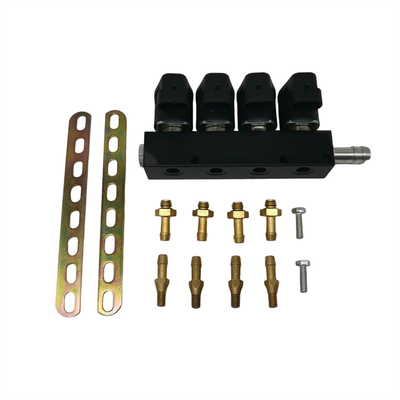 Inyector de GNC de 12 V de aleación para vehículos de 4 cilindros con resistencia de 3 Ohm probada profesionalmente
