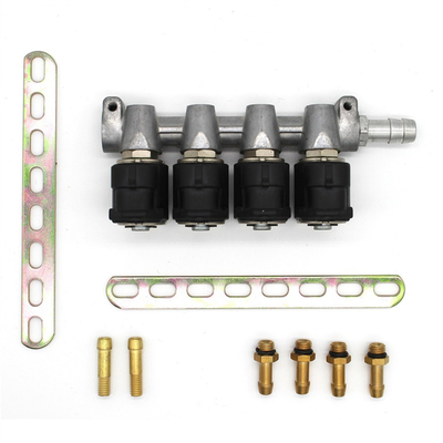 Reel de inyección de GLP/GNC de aleación de 4 tiempos con resistencia de 3 Ohm para coches de GNC o GLP de 4 cilindros