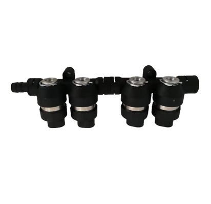 4 carril montado 2Ohm/3Ohm del inyector del LPG CNG del negro del cilindro