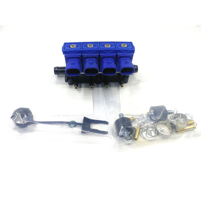 Carril de aluminio de los inyectores de carburante del LPG de los inyectores de carburante de 3Ohm CNG para el motor de 2/3/4 cilindros